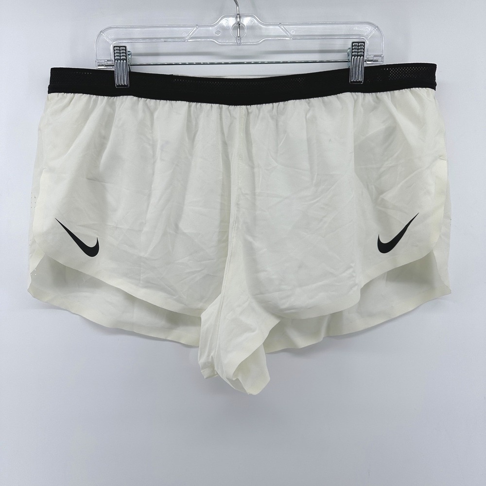 Nike Mens Dri-FIT ADV Aeroswift 2 Inch Running Shorts White FN3349-100 NWT 2XL